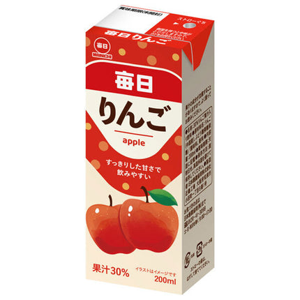 Mainichi Milk Mainichi Apple 200ml paper pack x 24 bottles [shipped in Japan]