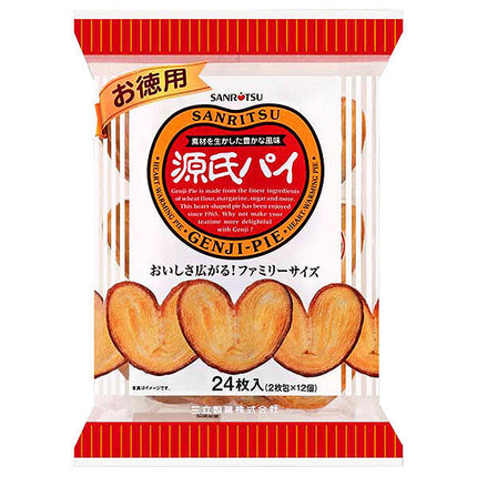 Sanritsu Seika Value Pack Genji Pie, 24 slices (2 slices x 12) x 12 bags 