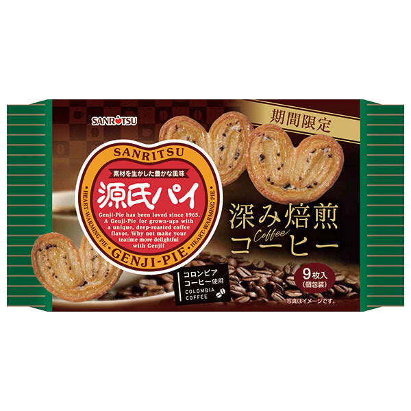 Sanritsu Seika Genji Pie Deep Roasted Coffee 9 Pieces x 12 Bags [Shipped in Japan]