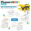 PicassoTiles - PicassoTiles 3-in-1 Solar Powered Dinosaur Robot Kit