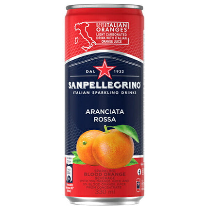 Japan-France Trade San Pellegrino Aranciata Rossa (Blood Orange) 330ml can x 24 bottles [Shipped in Japan]