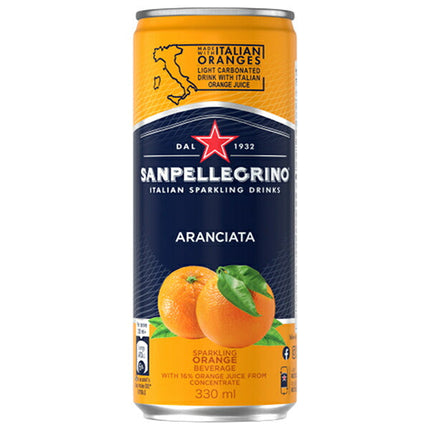 Japan-France Trade San Pellegrino Aranciata (Orange) 330ml can x 24 bottles [Shipped in Japan]