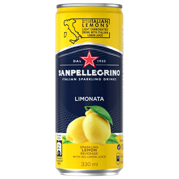 [Expiration date 2026.01.31 or later] Japan-France Trade San Pellegrino Limonata (Lemon) 330ml can x 24 pieces [Shipped in Japan]