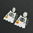 Halloween Day Ornament Colorful Ghost Eyes Funny Acrylic Earrings For Women