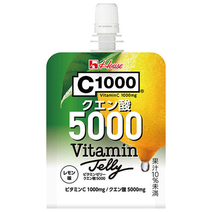 House Wellness C1000 Vitamin Jelly Citric Acid 5000 180g pouch x 24 pieces [Shipped in Japan]