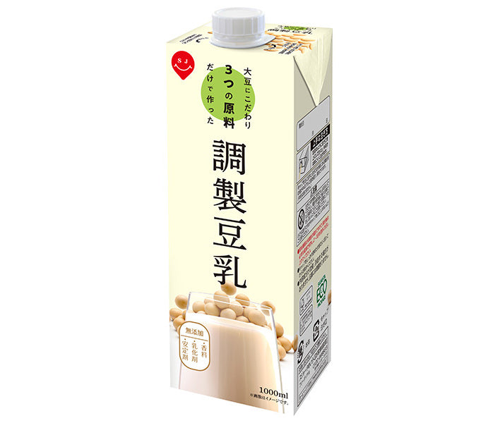 Sujata soy milk made with only three ingredients, 1000ml paper pack x 6 bottles 