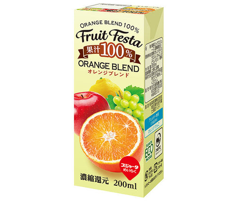 Sujata Slim Festa Orange Blend 200ml paper pack x 24 bottles 