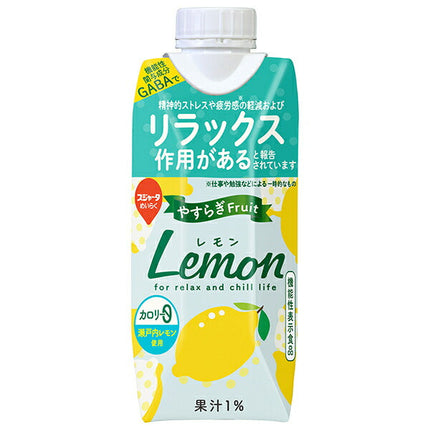 Sujata Yasuragi Fruit Lemon (Prisma Container) 330ml Paper Pack x 12 Bottles