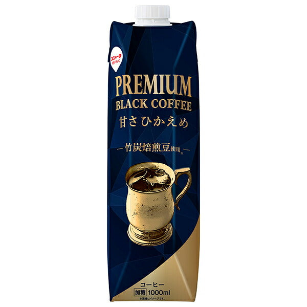 Sujata Premium Black Coffee Moderately Sweet 1000ml paper pack x 6 bottles [shipped in Japan]