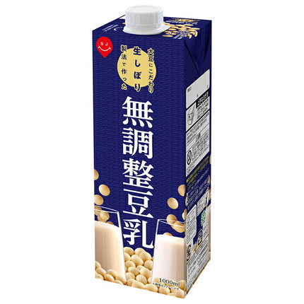 Sujata Unadulterated soy milk made using the raw squeeze method using only soybeans 1000ml paper pack x 6 bottles [shipped in Japan]
