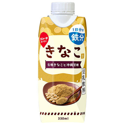 Sujata Kinako soy milk drink (Prisma container) 330ml paper pack x 12 bottles [shipped in Japan]