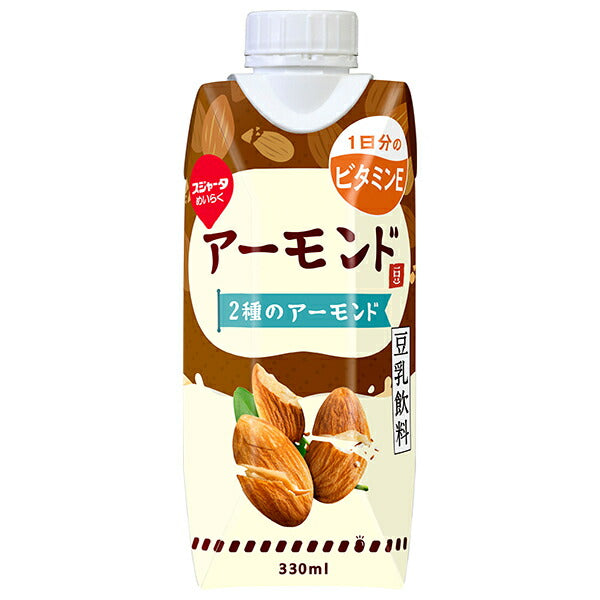 Sujata Almond Soy Milk Beverage (Prisma Container) 330ml paper pack x 12 bottles [Shipped in Japan]