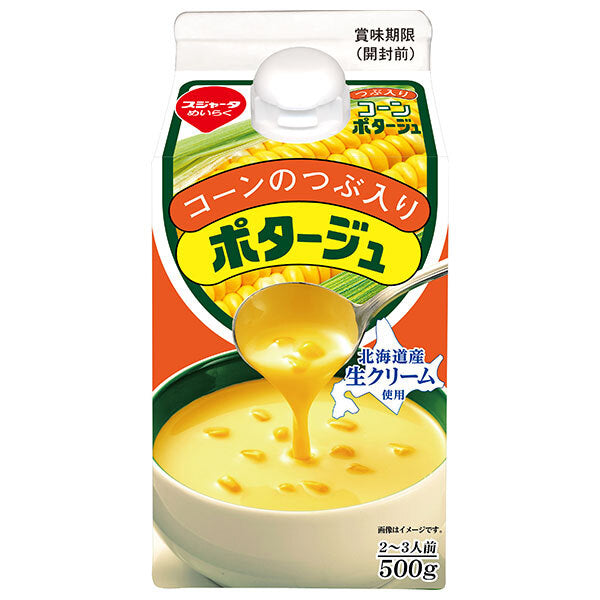 スジャータ コーンクリームポタージュ 粒入り 500g紙パック×12本入