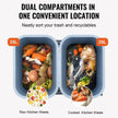 Pull-Out Trash Can, 35Lx2 Double Bins, Under Mount Kitchen Waste Container With Slide And Door Mounting Kit, 110 Lbs Load Capacity Heavy Duty Garbage Recycling Bin For Kitchen Cabinet, Sink