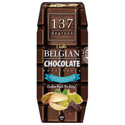 HARUNA 137 Degrees Belgian Chocolate Pistachio Milk (Prisma Container) 180ml paper pack x 36 pieces [Shipped in Japan]