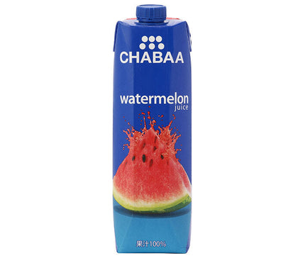 [11/25~ 10% OFF all products!!] HARUNA CHABAA 100% Juice Watermelon (Prisma Container) 1L Paper Pack x 12 Bottles