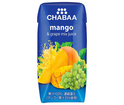 [11/25~ 10% OFF all products!!] HARUNA CHABAA 100% mixed juice mango 180ml paper pack x 36 bottles