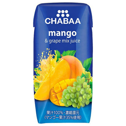 HARUNA CHABAA 100% Mixed Juice Mango 180ml paper pack x 36 pieces [Shipped in Japan]