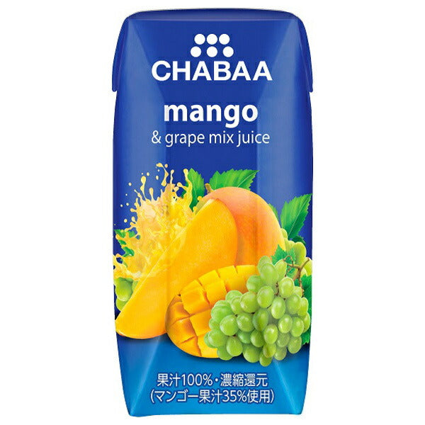 HARUNA CHABAA 100% Mixed Juice Mango 180ml paper pack x 36 pieces [Shipped in Japan]