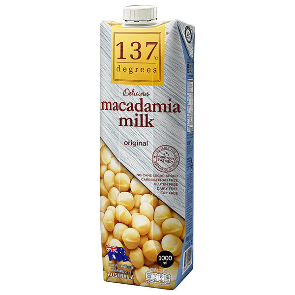 HARUNA 137 Degrees Lait de Macadamia 1000 ml paquet papier x 12 bouteilles