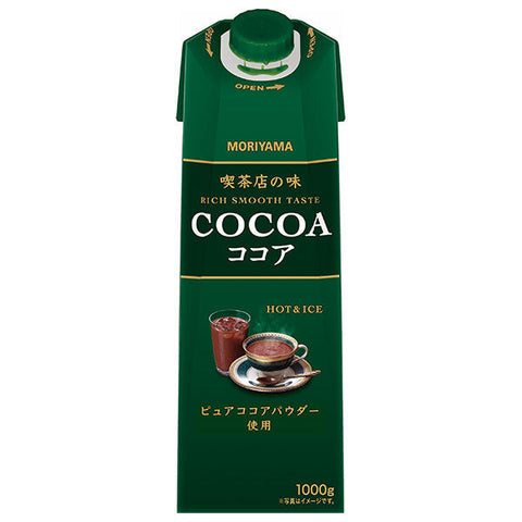 Moriyama Dairy Cocoa with the Taste of a Coffee Shop, 1000g Paper Pack x 6 