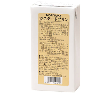 Moriyama Dairy MORIYAMA Custard Pudding 542g Paper Pack x 12 