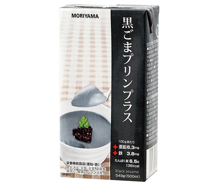Moriyama Milk Industry MORIYAMA Black Sesame Pudding Plus 549g paper pack x 12 pieces [Shipped in Japan]