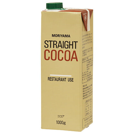 Moriyama Milk Industry MORIYAMA Straight Cocoa (with spout) 1000g paper pack x 6 pieces [shipped in Japan]