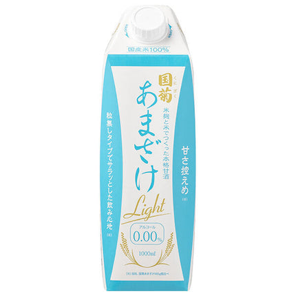 Kunikiku Amazake Light, less sweet, 1000ml paper pack x 6 bottles