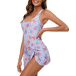 Printed Girls' Skirt Style One-piece Swimsuit Covers The Belly And Makes You Look Slim And Quick Drying