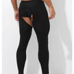 Men's Fall Winter Open Crotch Thermal Pants Long John underwear