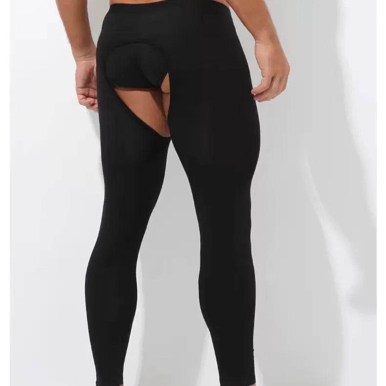 Men's Fall Winter Open Crotch Thermal Pants Long John underwear