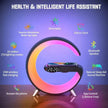 G shaped Wireless Phone Charging Night LED Lamp Bluetooth Speaker
