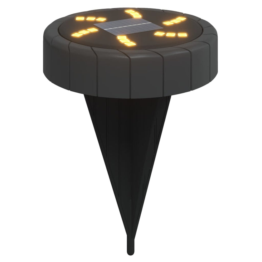 Solar Ground Lights with Ground Spike, 12 Pieces, Warm White