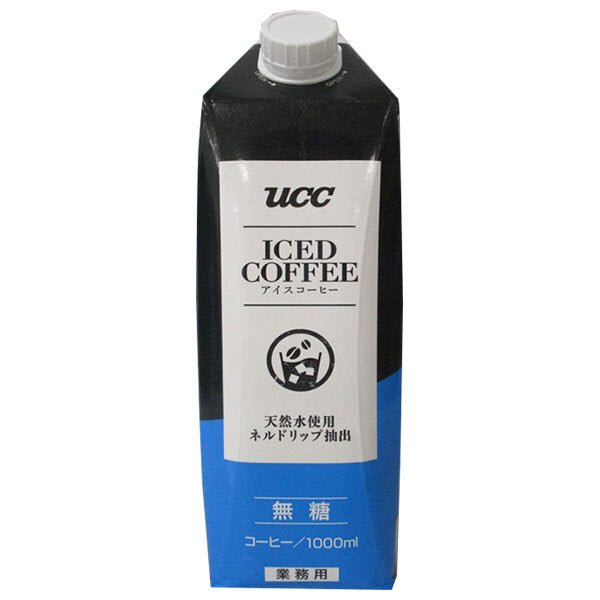UCC Iced Coffee Commercial Use Sugar Free 1000ml Paper Pack x 12 bottles [Shipped in Japan]