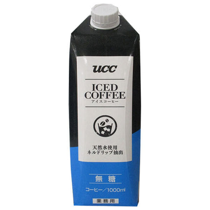 UCC Iced Coffee Commercial Use Sugar Free 1000ml Paper Pack x 12 bottles [Shipped in Japan]