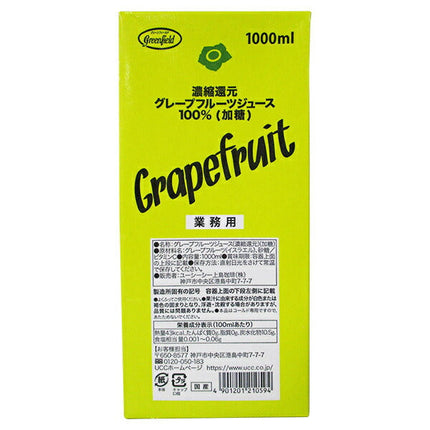 UCC GreenField 100% concentrated grapefruit juice 1000ml paper pack x 6 bottles [shipped in Japan]