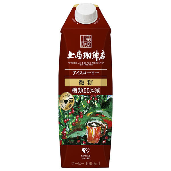 UCC 上島珈琲店 アイスコーヒー 微糖 1000ml紙パック×12本入【日本出荷】