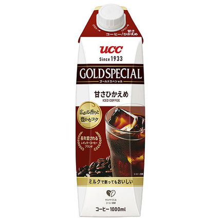 UCC ゴールドスペシャル アイスコーヒー 甘さひかえめ 1000ml紙パック×12本入【日本出荷】