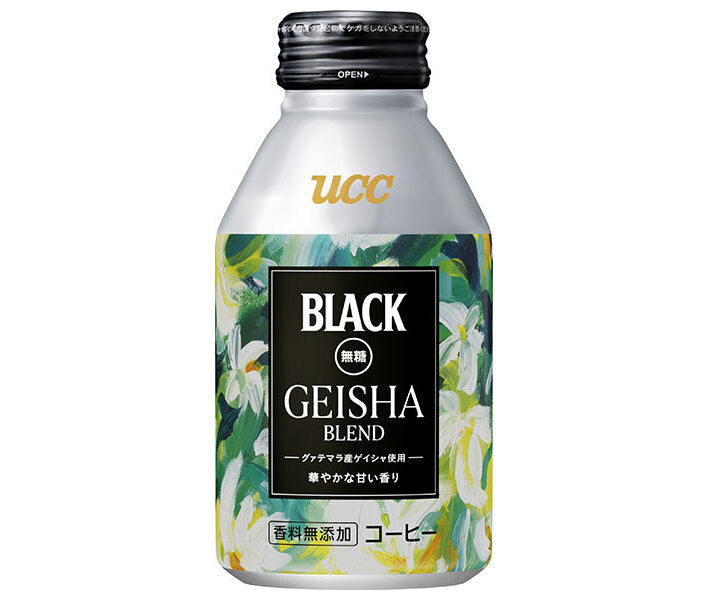 UCC BLACK Unsweetened Geisha Blend 275g Recap Can x 24 Cans 