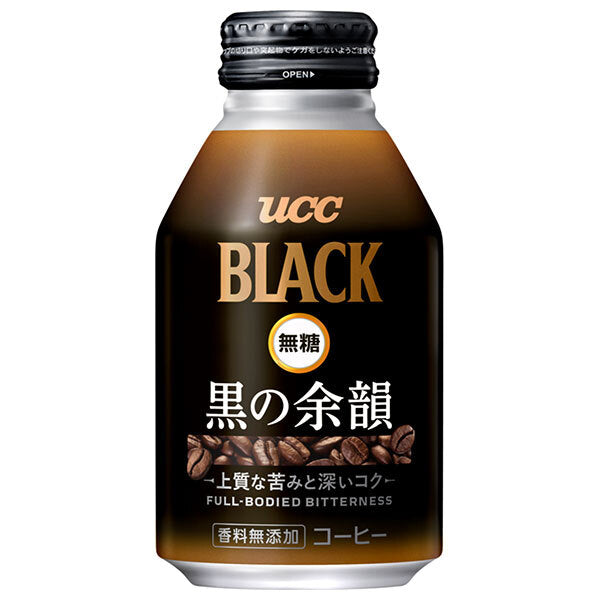 UCC BLACK sans sucre, le goût noir qui persiste, 275g en canette refermable x 24.