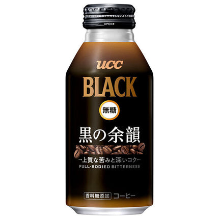 UCC BLACK Unsweetened Black Lingering 375g Recap Can x 24 bottles [Shipped in Japan]
