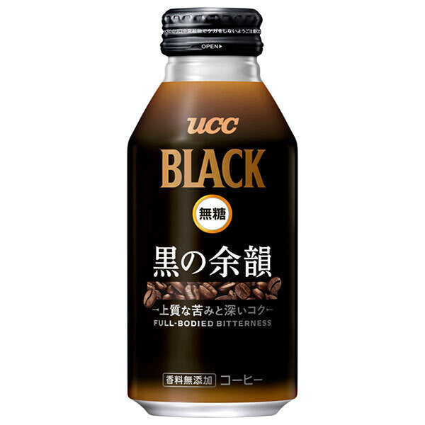 UCC BLACK sans sucre, la saveur noire persistante, 375g en canette refermable, lot de 24.