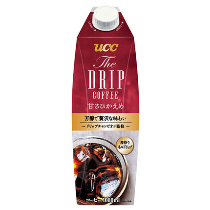 UCC UCC The DRIP COFFEE Less sweet 1000ml paper pack x 12 bottles [Shipped in Japan]