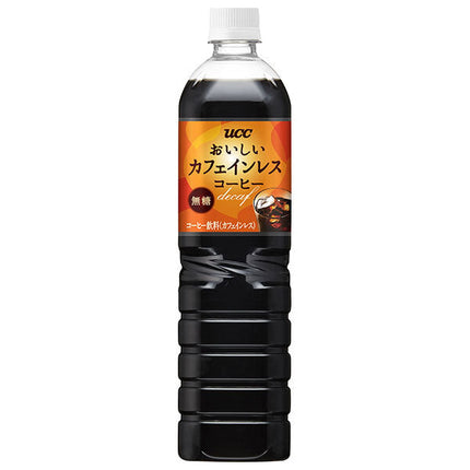 UCC Delicious Decaffeinated Coffee Unsweetened 900ml PET bottles x 12 bottles [Shipped in Japan]