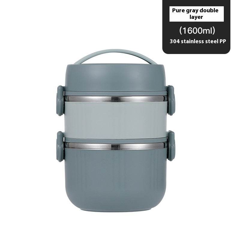 2 layer 304 Stainless Steel Thermal Insulated Lunch Container