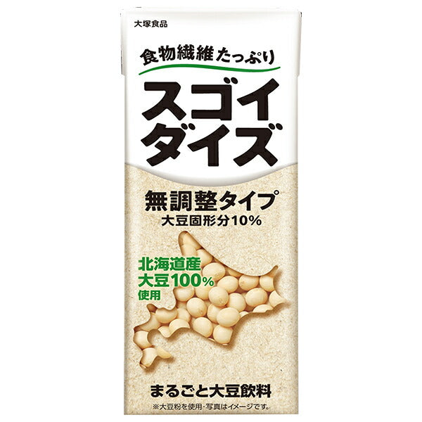 Boisson à base de soja Otsuka Foods Sugoi Dais, sans ajout de sucre, en carton de 200ml, lot de 24.