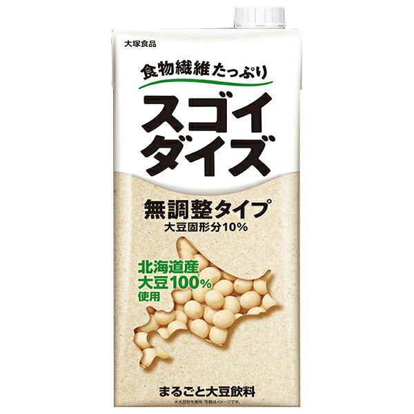 Boisson à base de soja Otsuka Foods Sugoi Dais, non sucrée, en carton de 1000 ml, lot de 6.