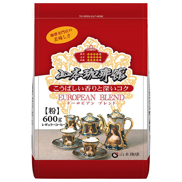Yamamoto Coffee Yamamoto Coffee Hall European Blend 600g x 1 bag [Shipped in Japan]