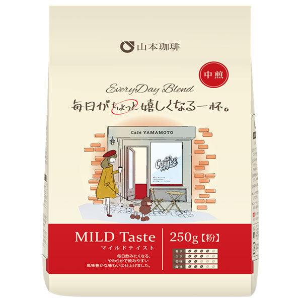 山本珈琲 エブリデイブレンド マイルドテイスト 250g×12袋入【日本出荷】